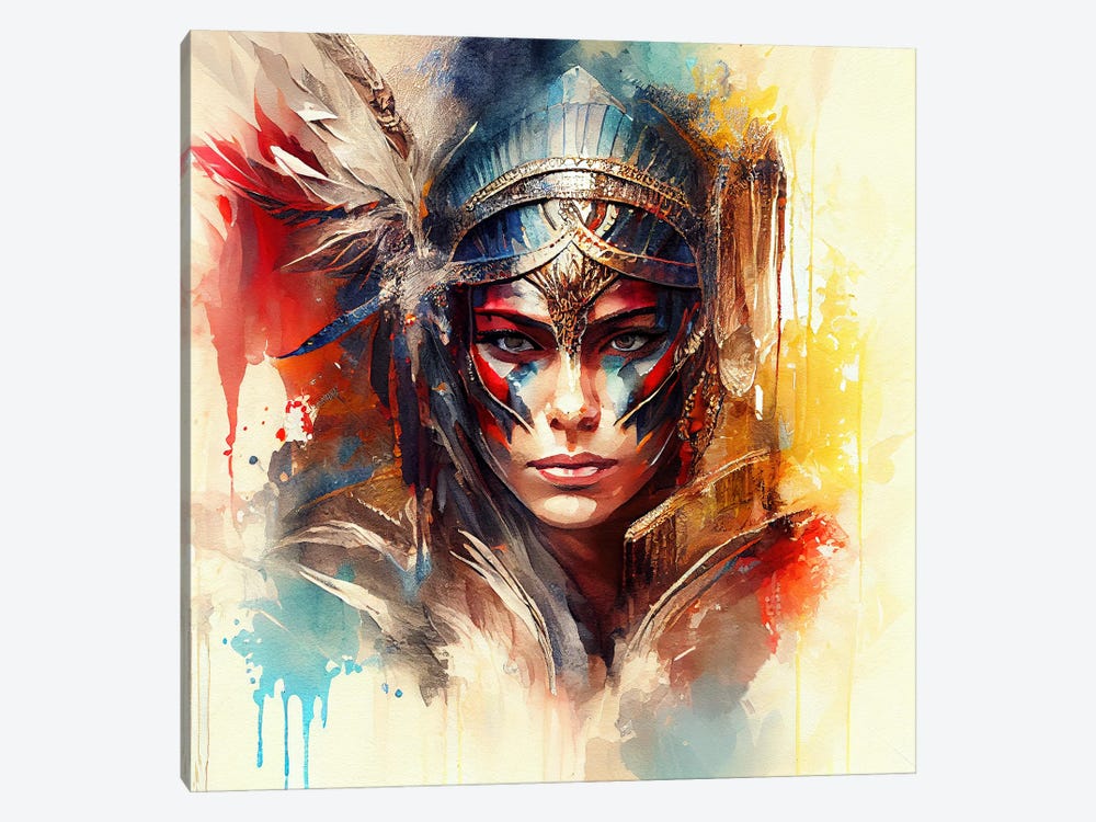 Powerful Warrior Woman V by Chromatic Fusion Studio 1-piece Canvas Art
