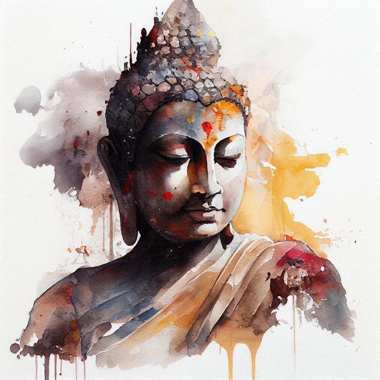 Watercolor Buddha III