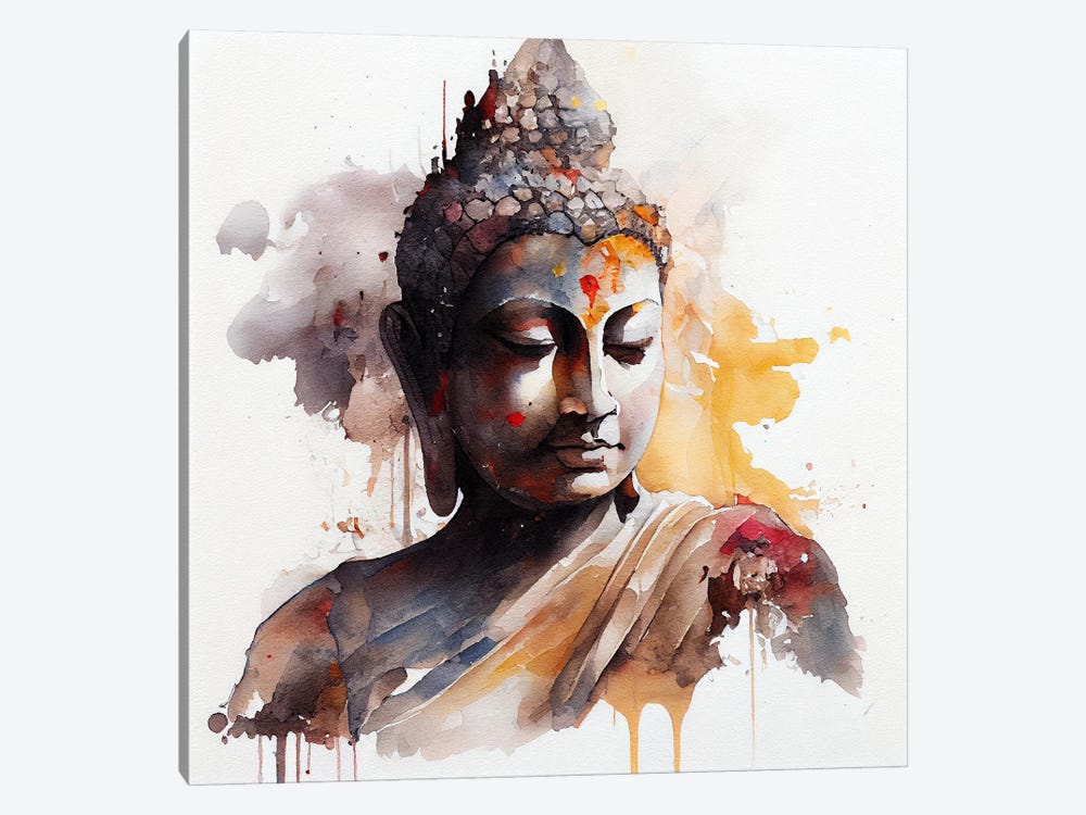 Watercolor Buddha III by Chromatic Fusion Studio 1-piece Canvas Art