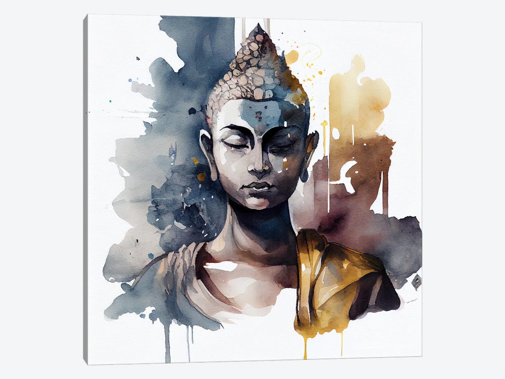 Watercolor Buddha V by Chromatic Fusion Studio 1-piece Canvas Wall Art
