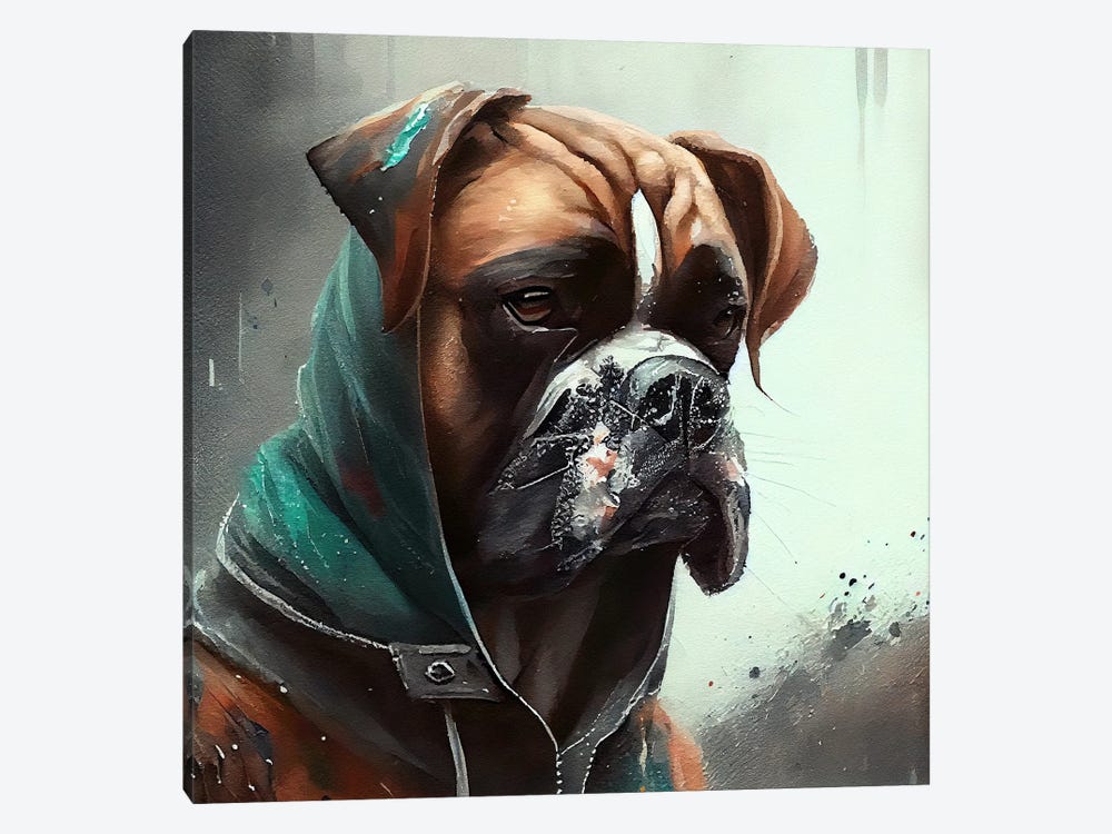 Watercolor Boxer Dog by Chromatic Fusion Studio 1-piece Canvas Artwork