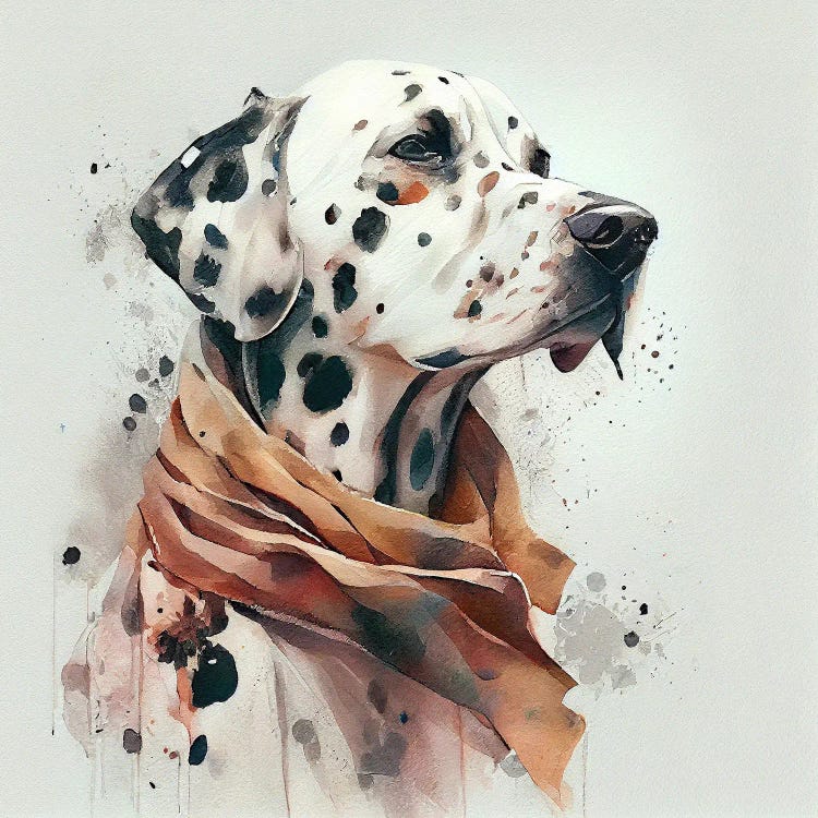 Watercolor Dalmatian Dog