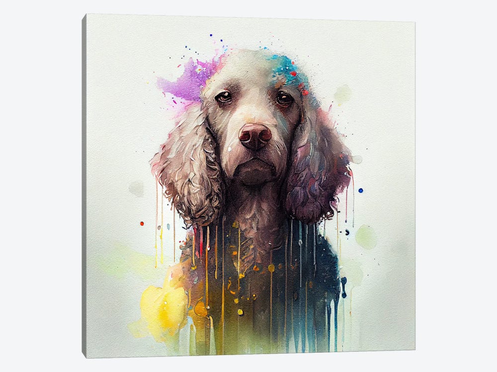 Watercolor Poodle Dog by Chromatic Fusion Studio 1-piece Canvas Art Print