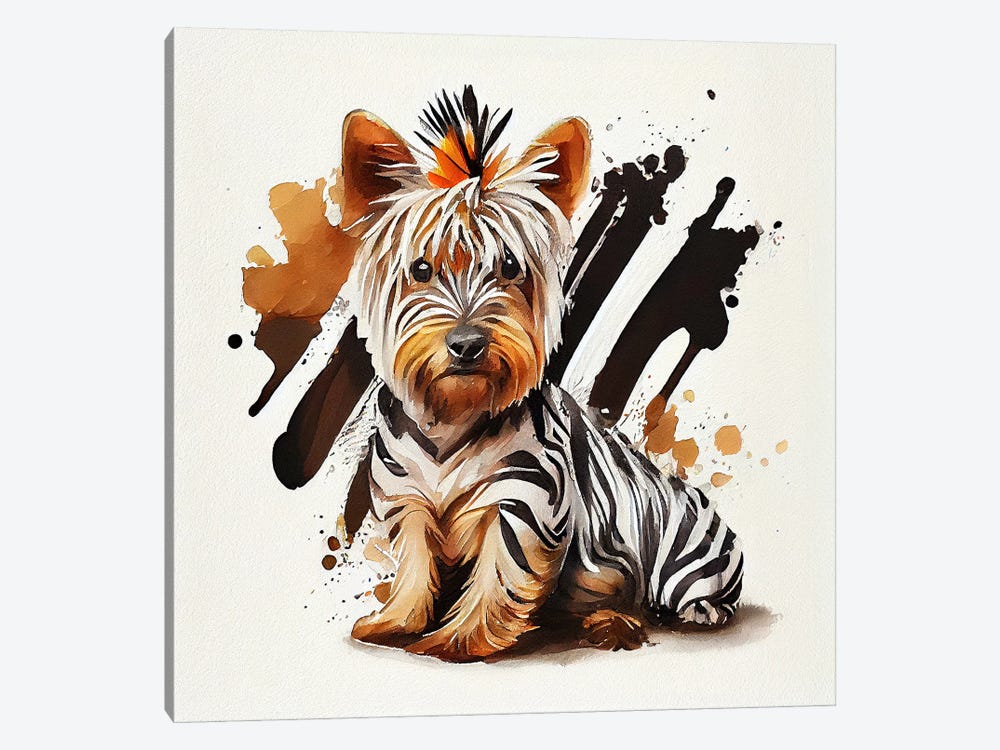 Watercolor Yorkshire Terrier Dog by Chromatic Fusion Studio 1-piece Canvas Wall Art