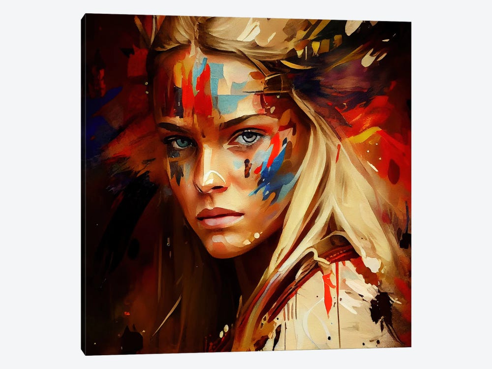 Powerful Warrior Woman VII by Chromatic Fusion Studio 1-piece Canvas Artwork