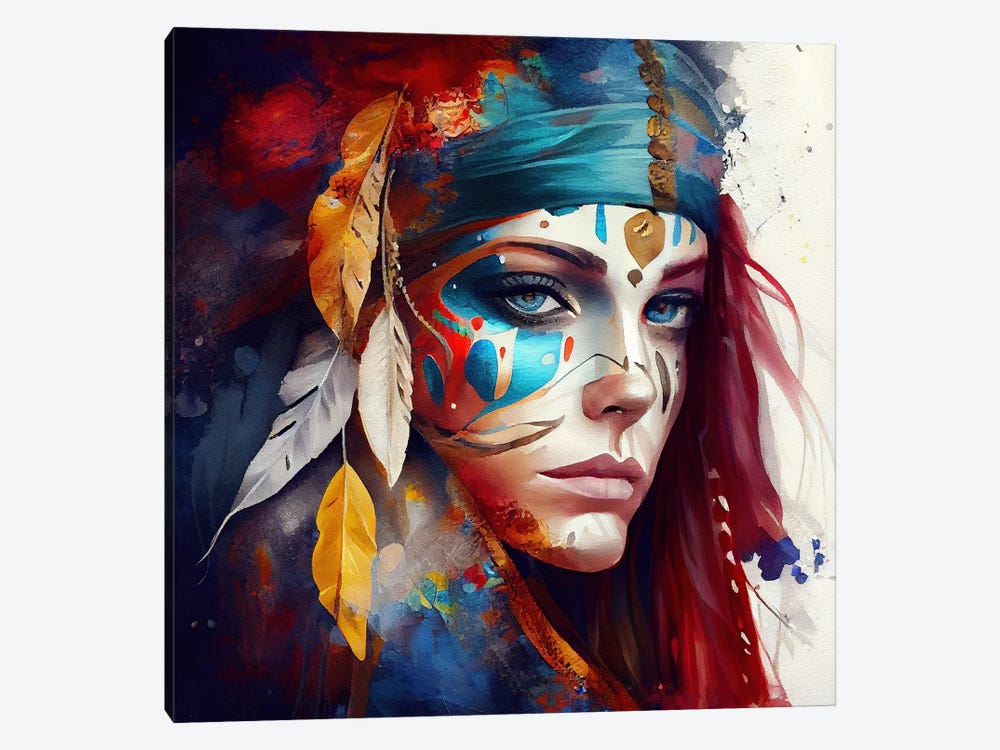 Powerful Warrior Woman IX by Chromatic Fusion Studio 1-piece Canvas Print