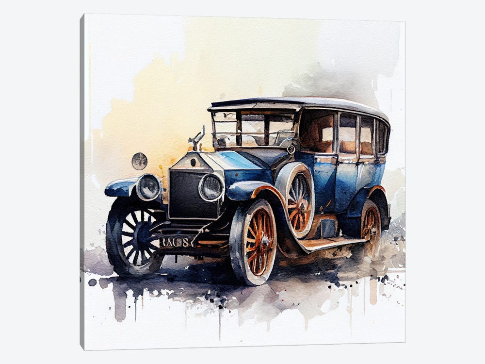 Watercolor Vintage Car IV by Chromatic Fusion Studio 1-piece Canvas Art