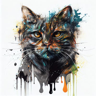 Watercolor Cat I by Chromatic Fusion Studio art print