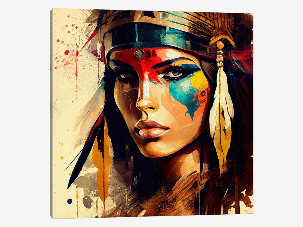 Powerful Egyptian Warrior Woman II by Chromatic Fusion Studio 1-piece Art Print