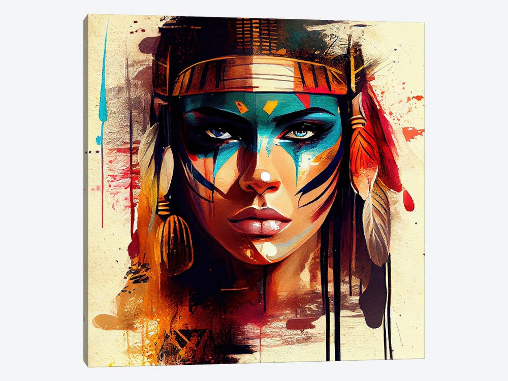 Powerful Egyptian Warrior Woman III by Chromatic Fusion Studio 1-piece Canvas Art