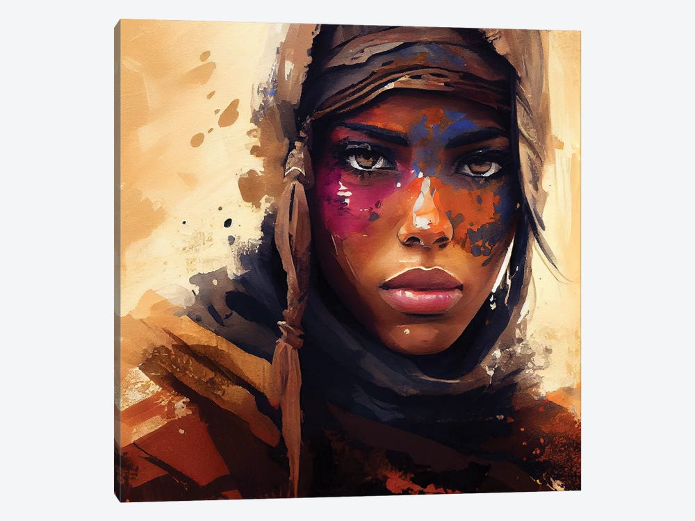 Powerful Tuareg Woman II by Chromatic Fusion Studio 1-piece Canvas Art