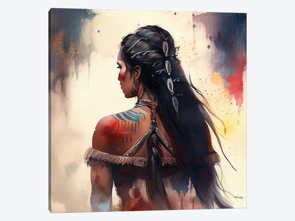 Powerful Warrior Back Woman II by Chromatic Fusion Studio 1-piece Canvas Artwork