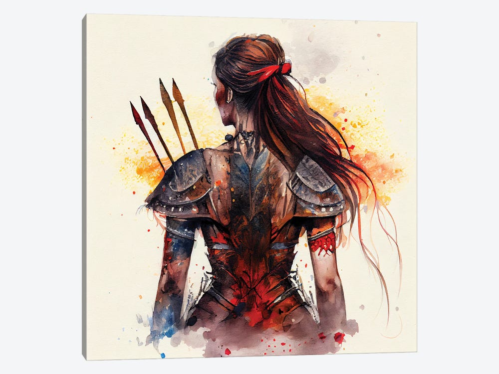 Powerful Warrior Back Woman III by Chromatic Fusion Studio 1-piece Art Print