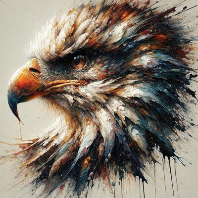 Powerful Eagle by Chromatic Fusion Studio framed wall art