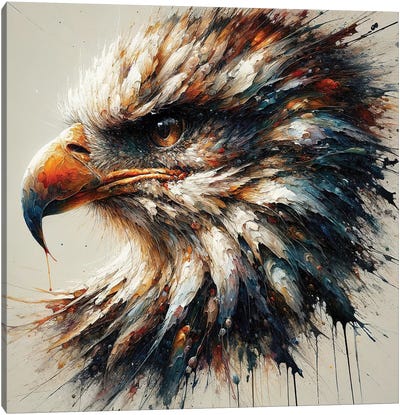 Powerful Eagle Canvas Art Print - Eagle Art