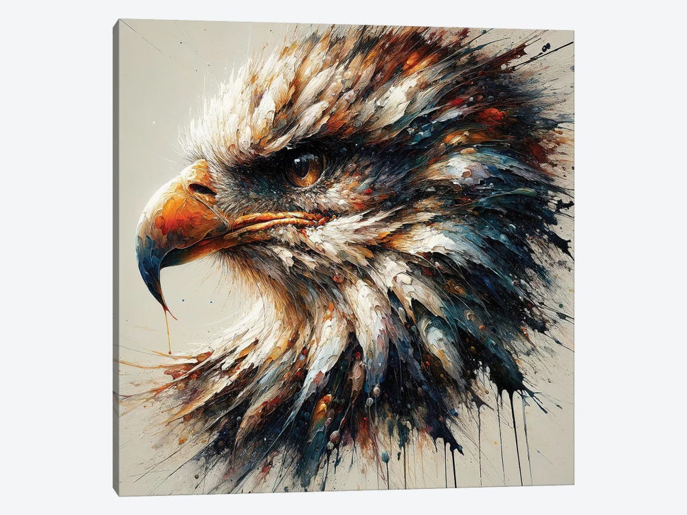 Powerful Eagle by Chromatic Fusion Studio 1-piece Canvas Art Print