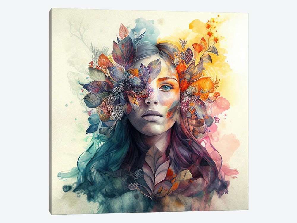 Watercolor Tropical Woman III by Chromatic Fusion Studio 1-piece Canvas Art