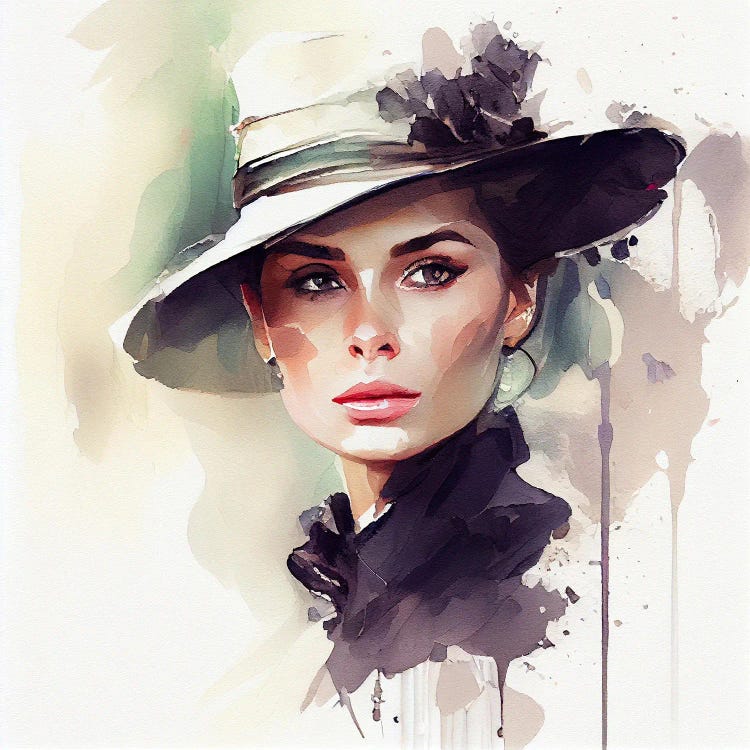 Watercolor Elegant Woman I