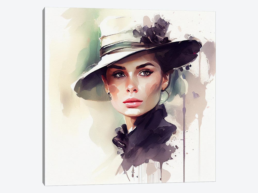 Watercolor Elegant Woman I by Chromatic Fusion Studio 1-piece Canvas Art Print