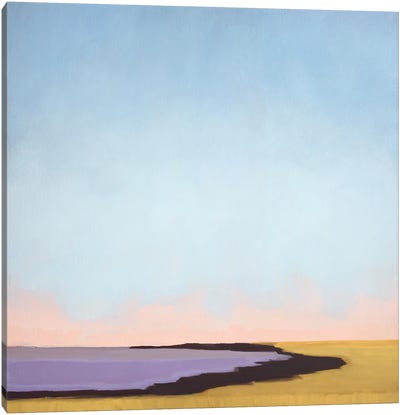 Bay With Purple Water Canvas Art Print - Catherine Freshley