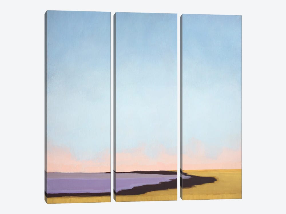 Bay With Purple Water by Catherine Freshley 3-piece Canvas Art
