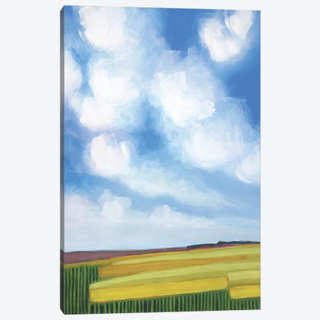 Mustard Fields In March Canvas Print #CFY24} by Catherine Freshley Art Print
