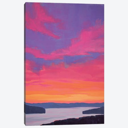 Sunset Over The River Canvas Print #CFY37} by Catherine Freshley Canvas Artwork