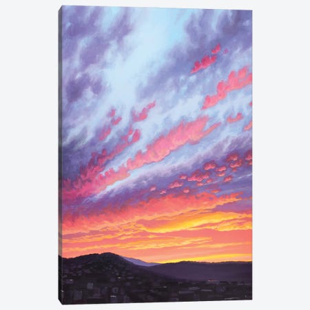 Sunset Over The West Hills V Canvas Print #CFY38} by Catherine Freshley Art Print
