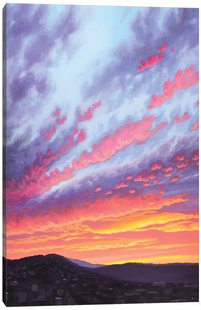 Sunset Over The West Hills V Canvas Art Print - Catherine Freshley