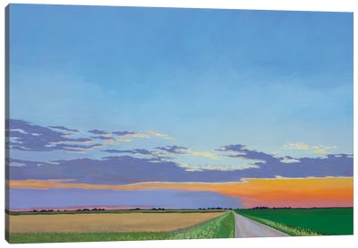 Wichita July Sunset Canvas Art Print - Kansas Art