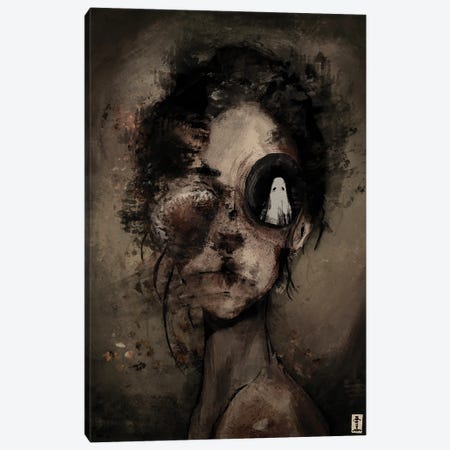 Ghost Eyes Canvas Print #CGB1} by CrumbsAndGubs Canvas Art
