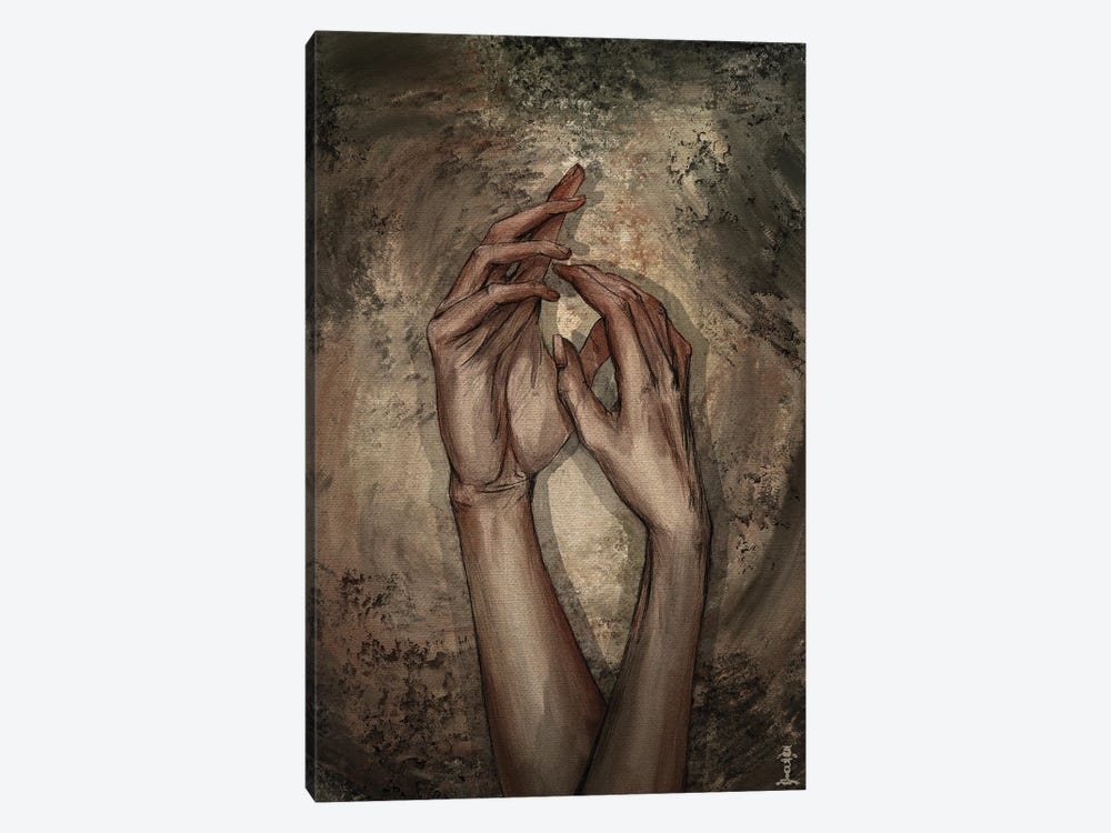 Reaching Hands by CrumbsAndGubs 1-piece Canvas Art