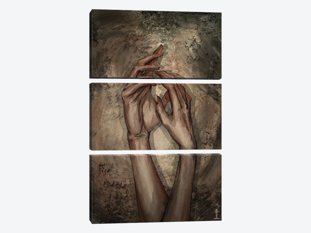 Reaching Hands by CrumbsAndGubs 3-piece Canvas Artwork