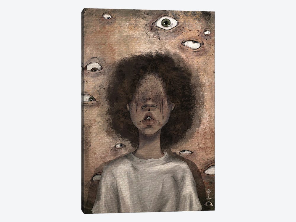 Eyes In The Wall by CrumbsAndGubs 1-piece Canvas Artwork