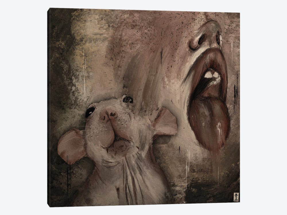 Rat Mouth by CrumbsAndGubs 1-piece Canvas Art