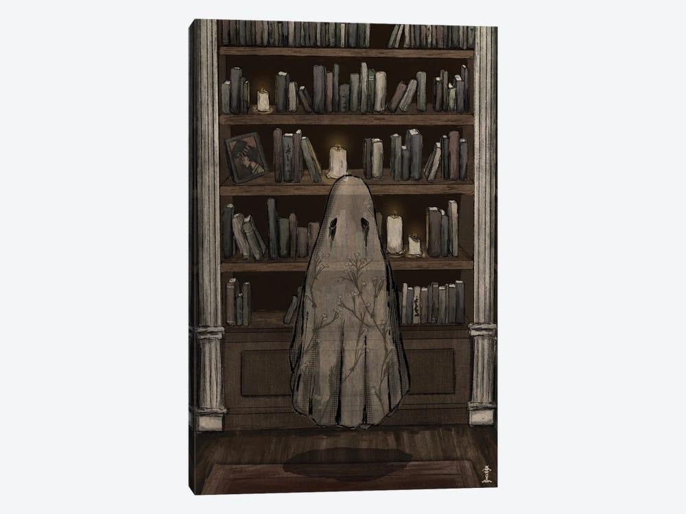 Ghost In The Library by CrumbsAndGubs 1-piece Canvas Wall Art