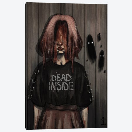 Dead Inside Canvas Print #CGB46} by CrumbsAndGubs Canvas Print
