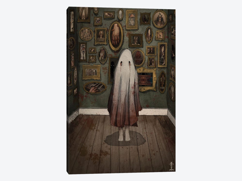 A Ghost In The Gallery by CrumbsAndGubs 1-piece Canvas Artwork