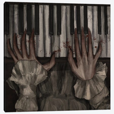 Piano Fingers Canvas Print #CGB6} by CrumbsAndGubs Canvas Print