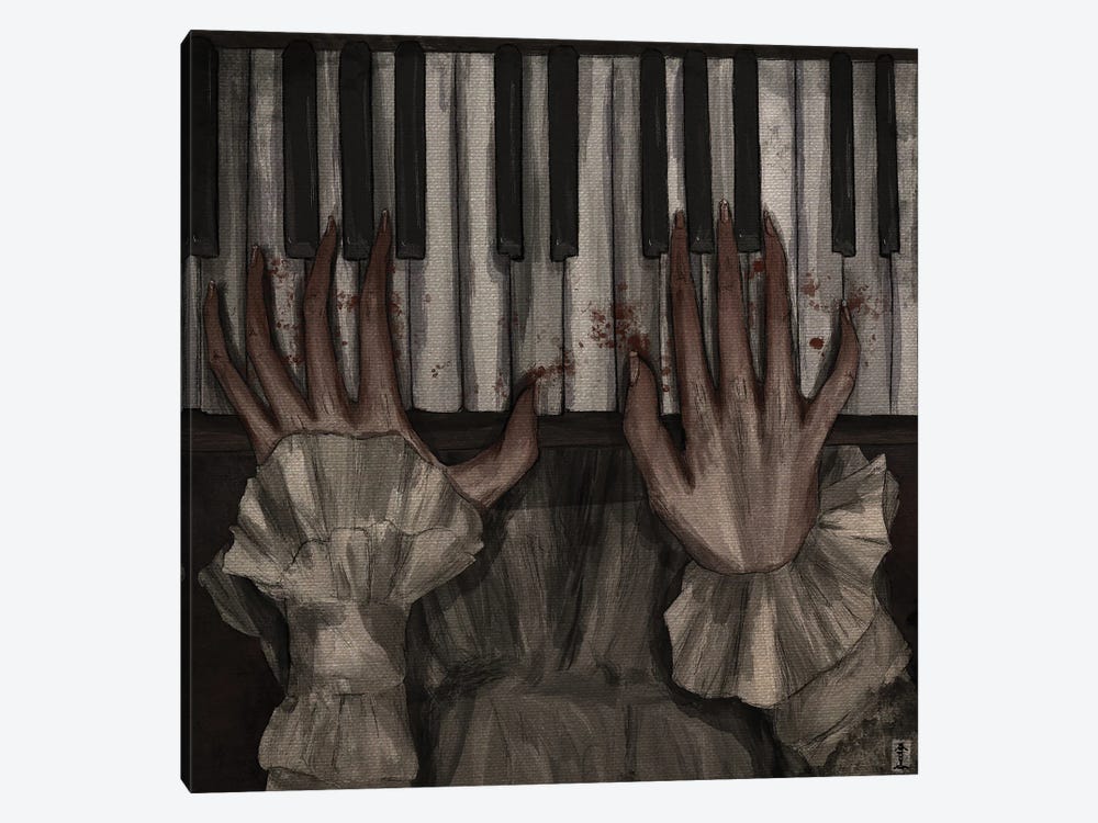 Piano Fingers by CrumbsAndGubs 1-piece Canvas Wall Art