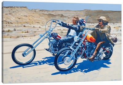 Easy Rider Canvas Art Print - Drama Movie Art