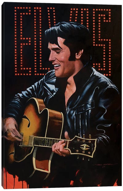 Elvis '68 Special Canvas Art Print - Celebrity Art