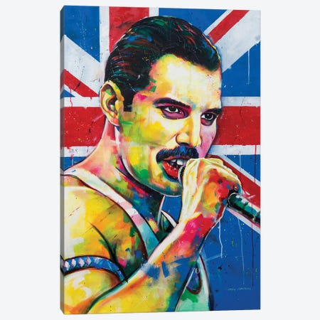 Freddie Mercury Canvas Print #CGC13} by Craig Campbell Canvas Artwork