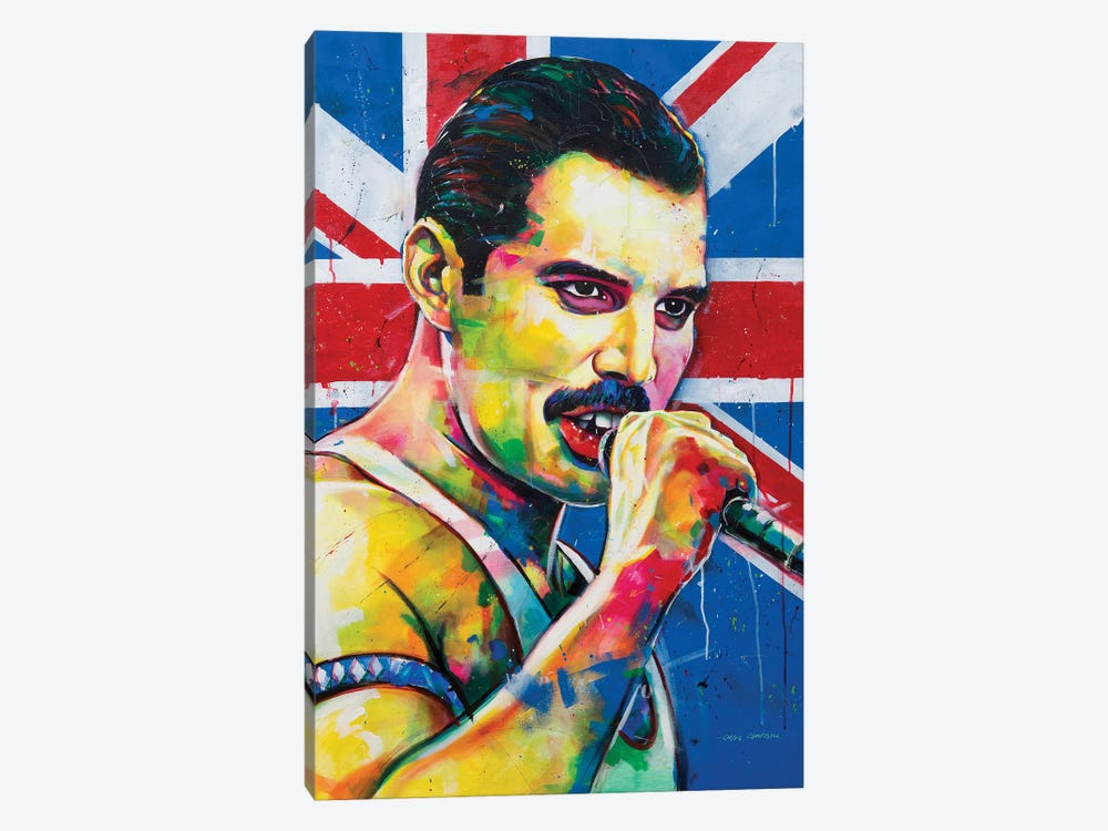 Freddie Mercury by Craig Campbell 1-piece Canvas Art Print