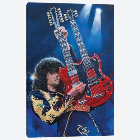 Jimmy Page - Led Zeppelin Canvas Print #CGC15} by Craig Campbell Canvas Art Print