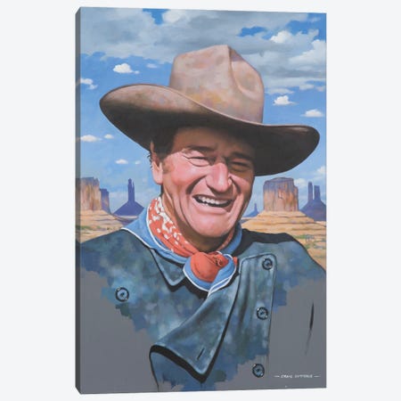 John Wayne - The Duke Canvas Print #CGC16} by Craig Campbell Art Print