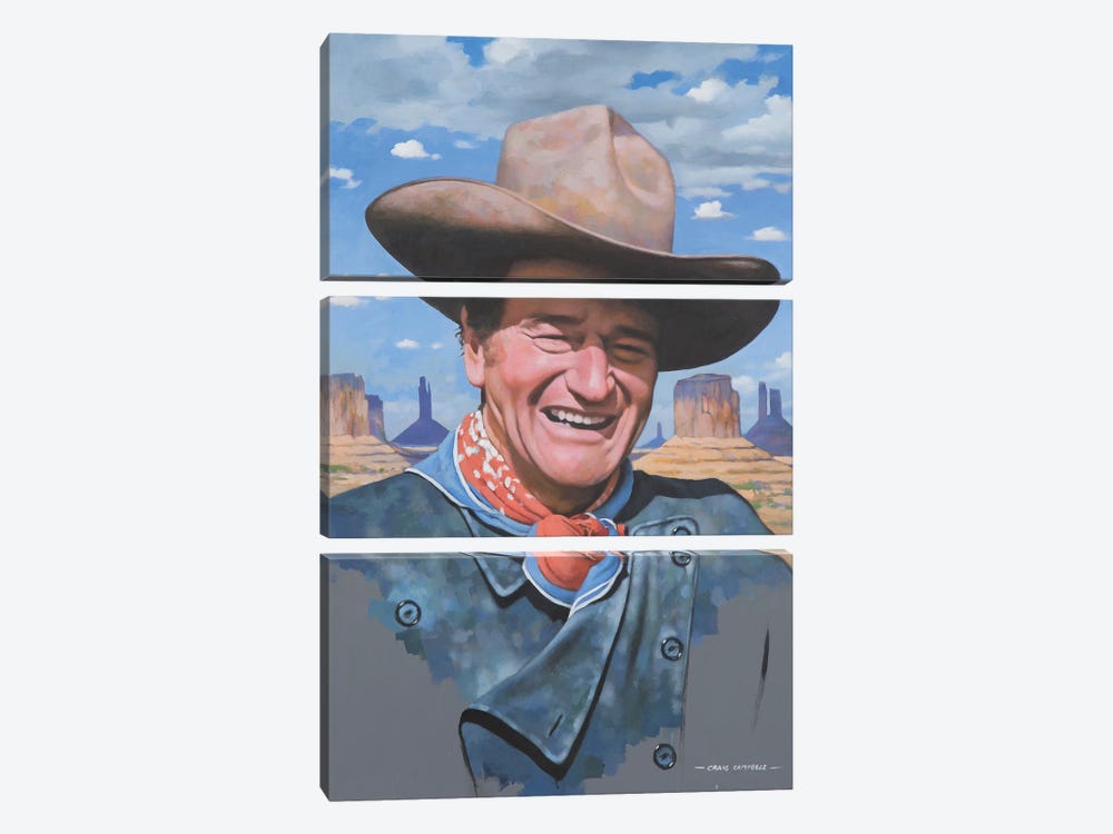 John Wayne - The Duke by Craig Campbell 3-piece Canvas Wall Art
