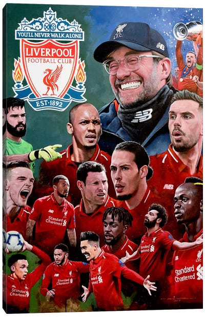 Liverpool FC Canvas Art Print - Soccer Art