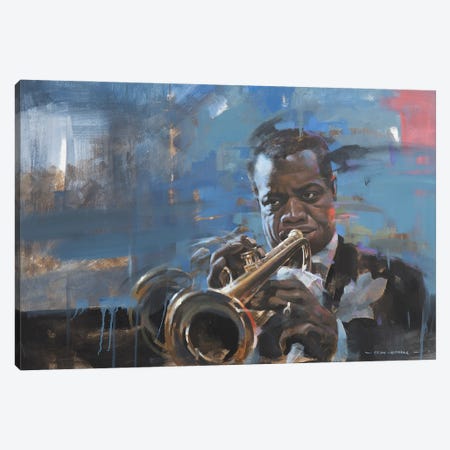 Louis Armstrong Canvas Print #CGC19} by Craig Campbell Canvas Wall Art