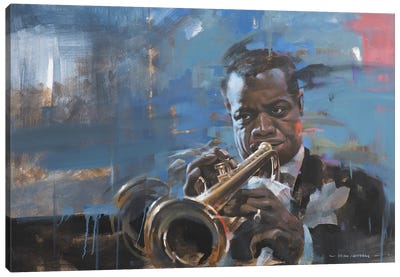 Louis Armstrong Canvas Art Print - Craig Campbell